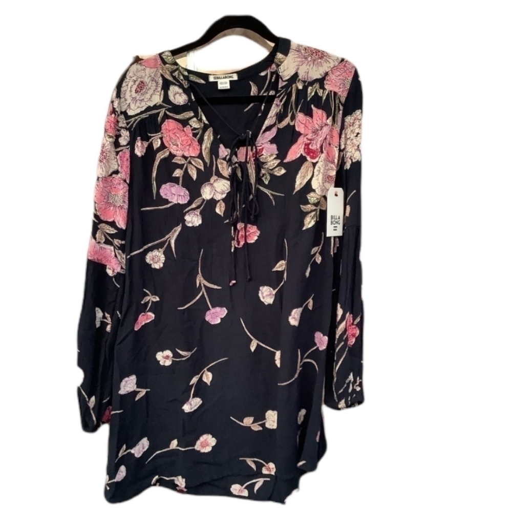 NWT BILLABONG FLORAL MInI OVERSIZED XS - Picture 2 of 7